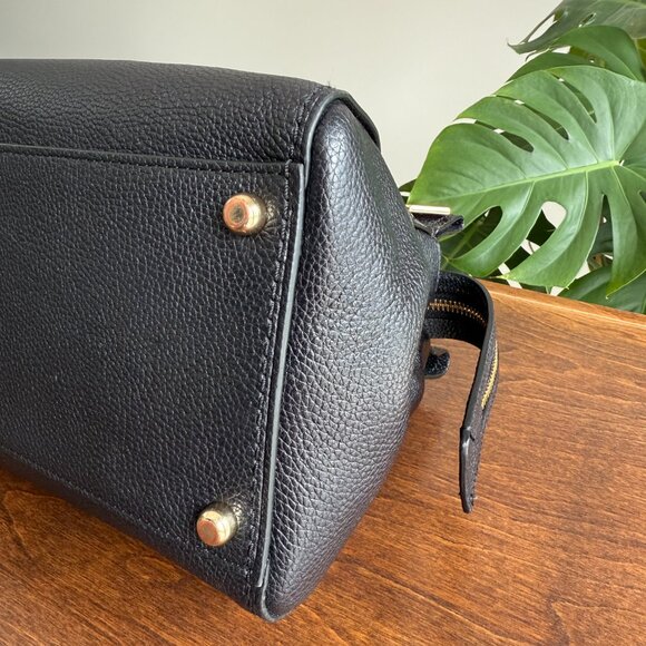 Coach Black Leather Fulton Satchel - Picture 8 of 12